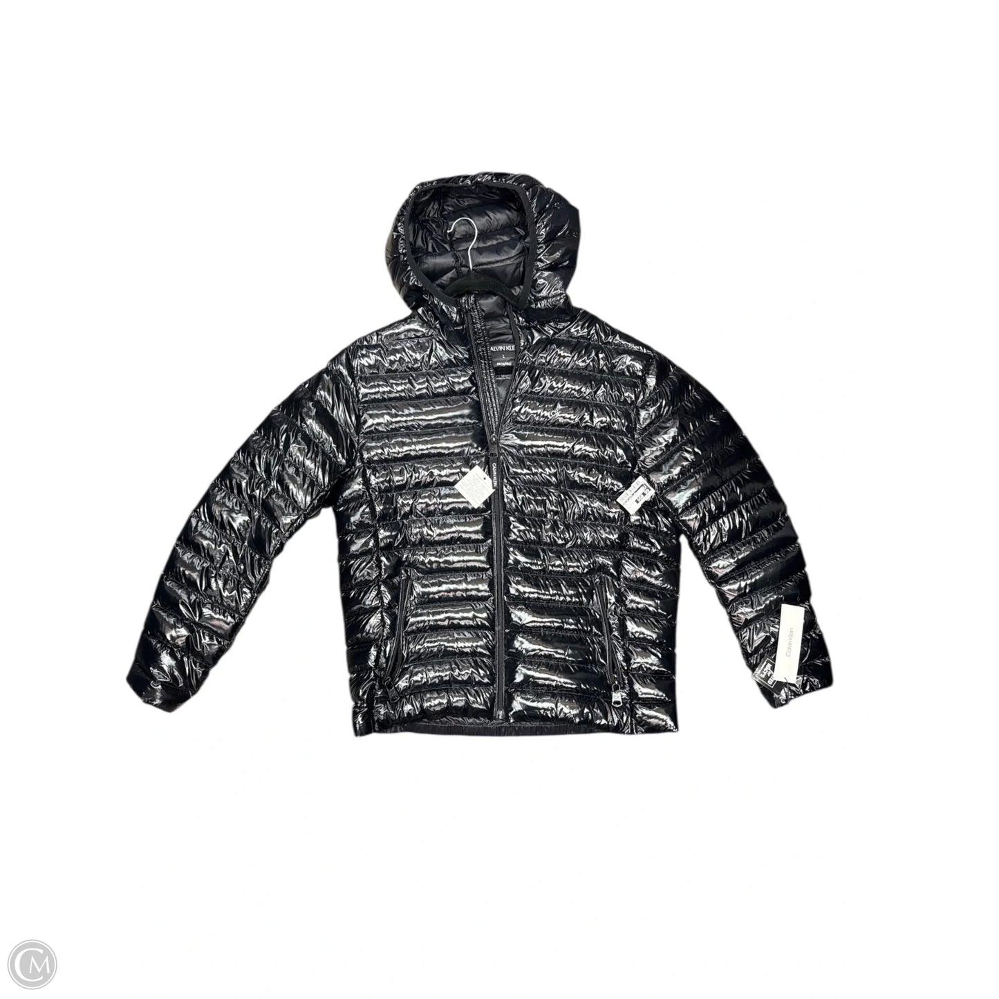 Coat Puffer & Quilted By Calvin Klein In Black, Size: L