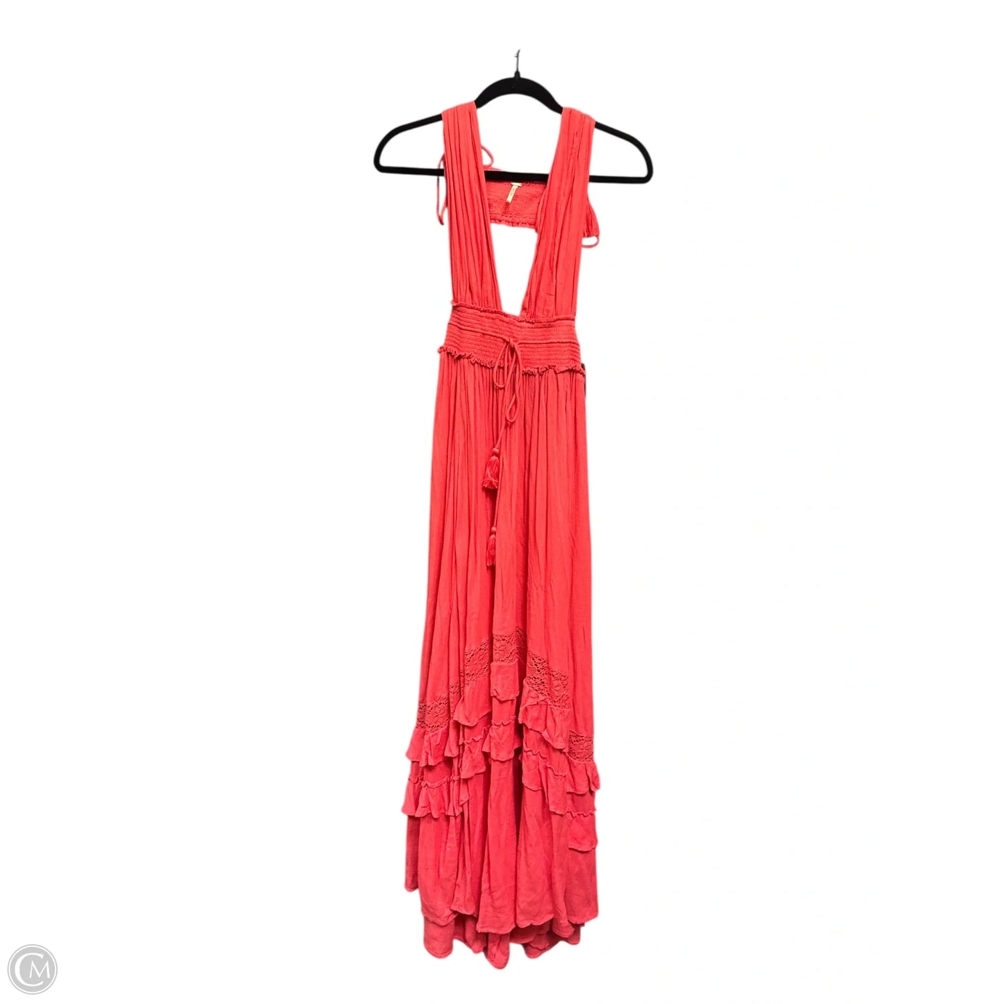 Dress Party Long By Free People In Coral, Size: M