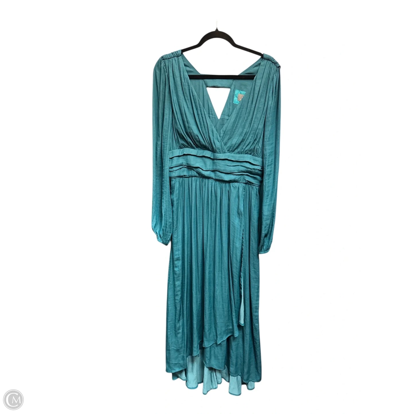 Dress Party Long By Anthropologie In Teal, Size: 14