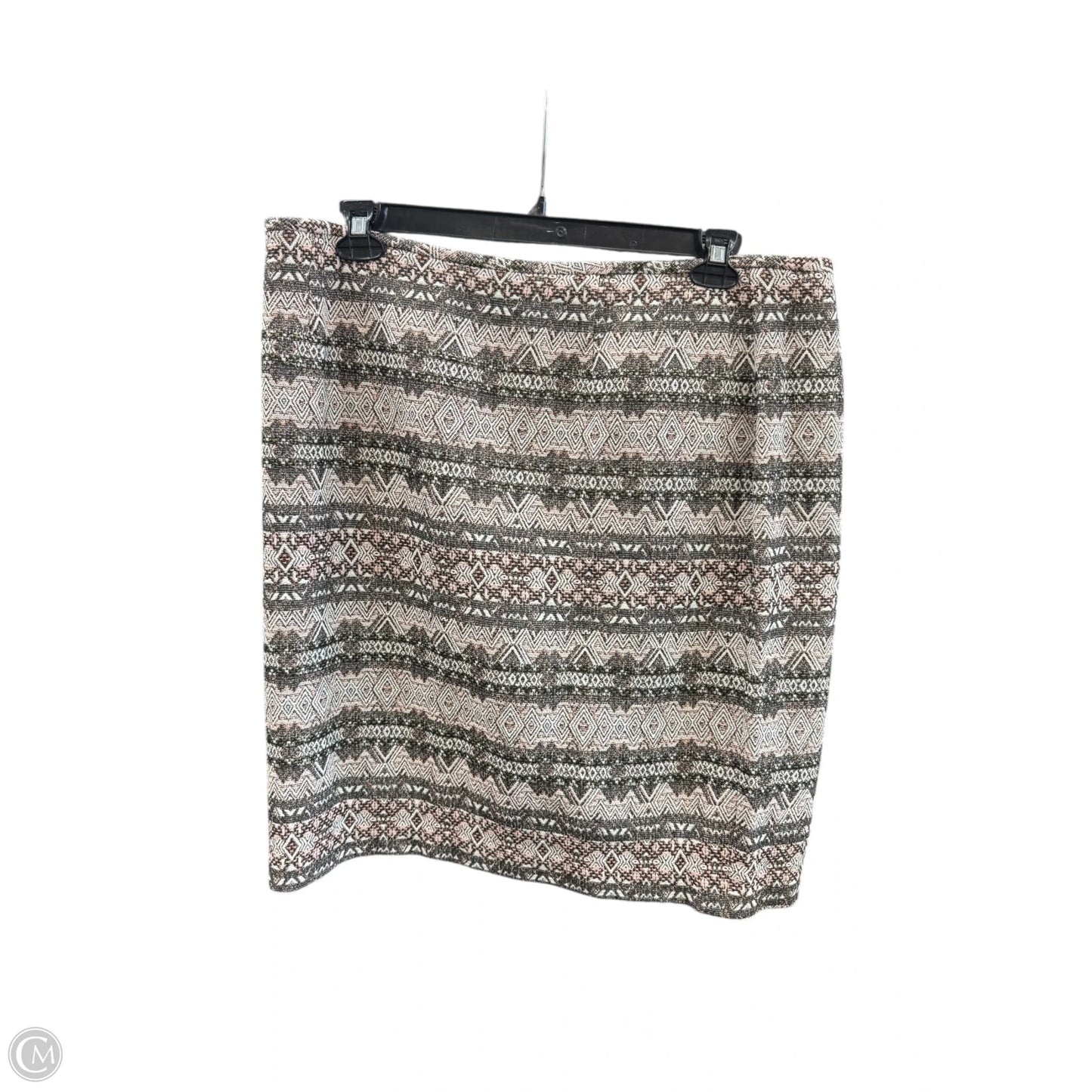 Skirt Set 2pc By Tahari By Arthur Levine In Grey & Pink, Size: 18