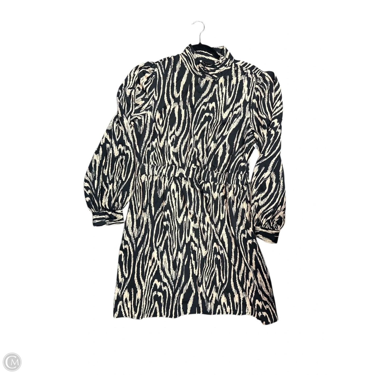 Dress Casual Midi By Who What Wear In Black & Cream, Size: 12