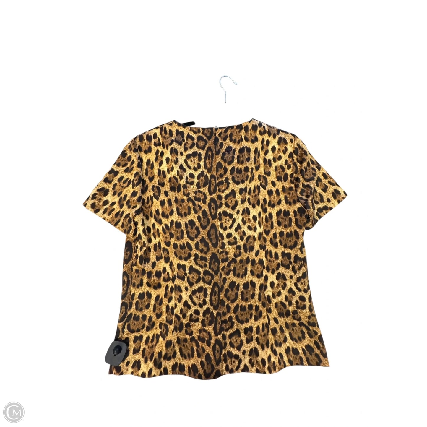 Top Short Sleeve Designer By Michael Kors In Leopard Print, Size: L