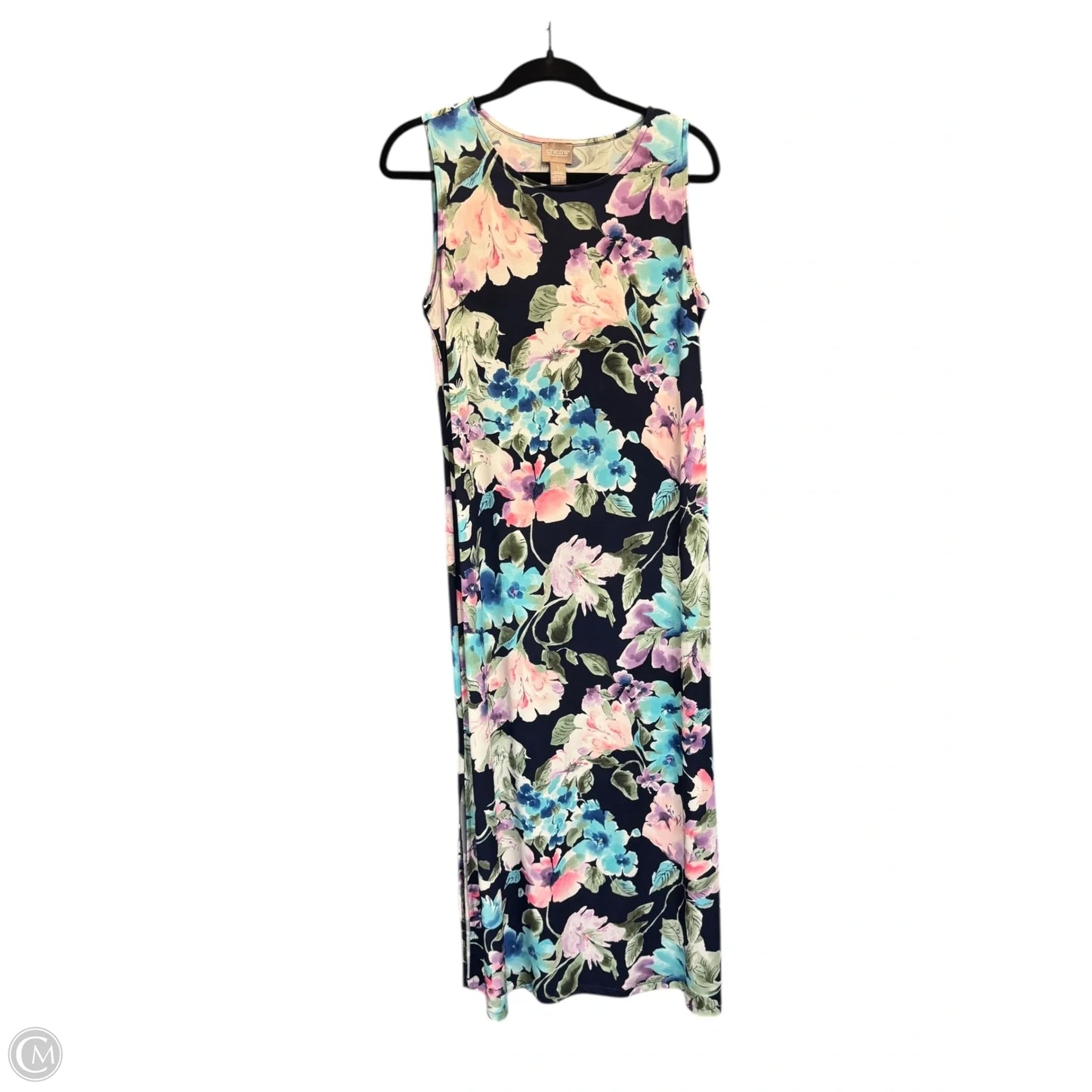 Dress Casual Maxi By Chicos In Navy, Size: M