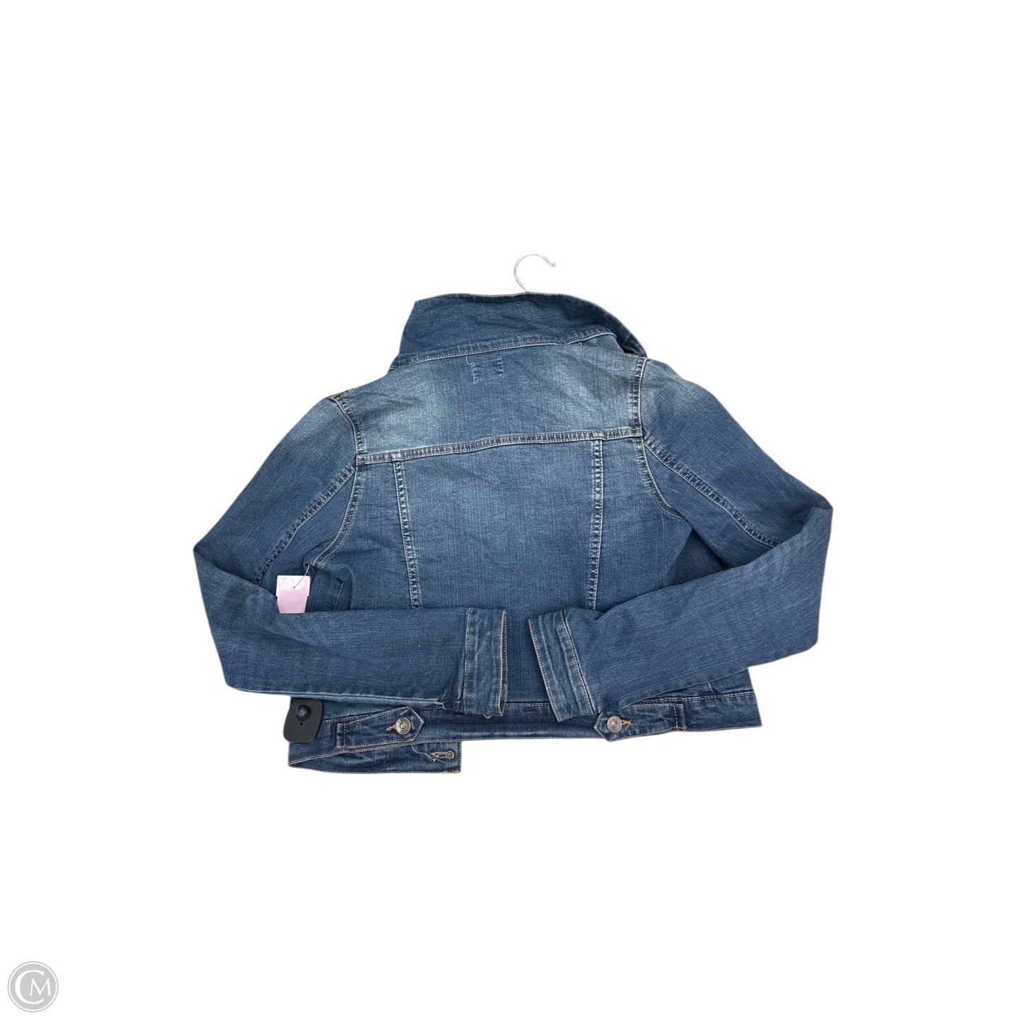 Jacket Designer By Hudson In Blue Denim, Size: Xl