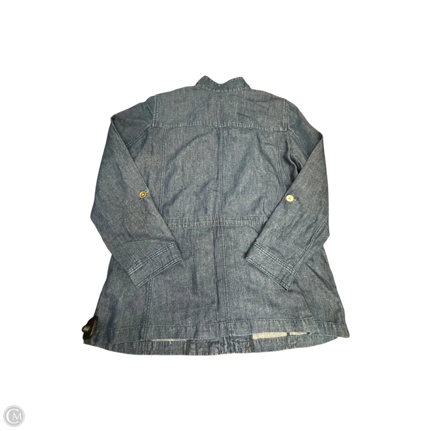 Jacket Denim By Talbots In Blue Denim, Size: Xl