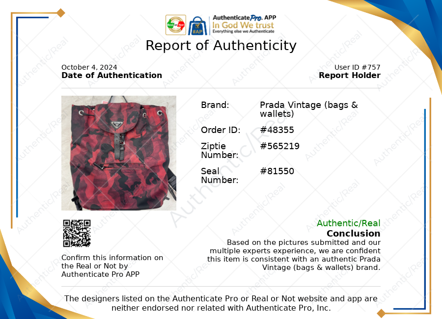 Backpack Designer By Prada Size: Medium