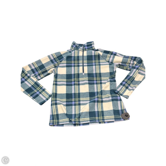 Jacket Fleece By Eddie Bauer In Cream & Green, Size: S