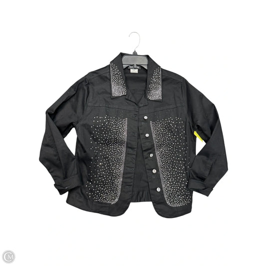Jacket Denim By Clothes Mentor In Black, Size: M