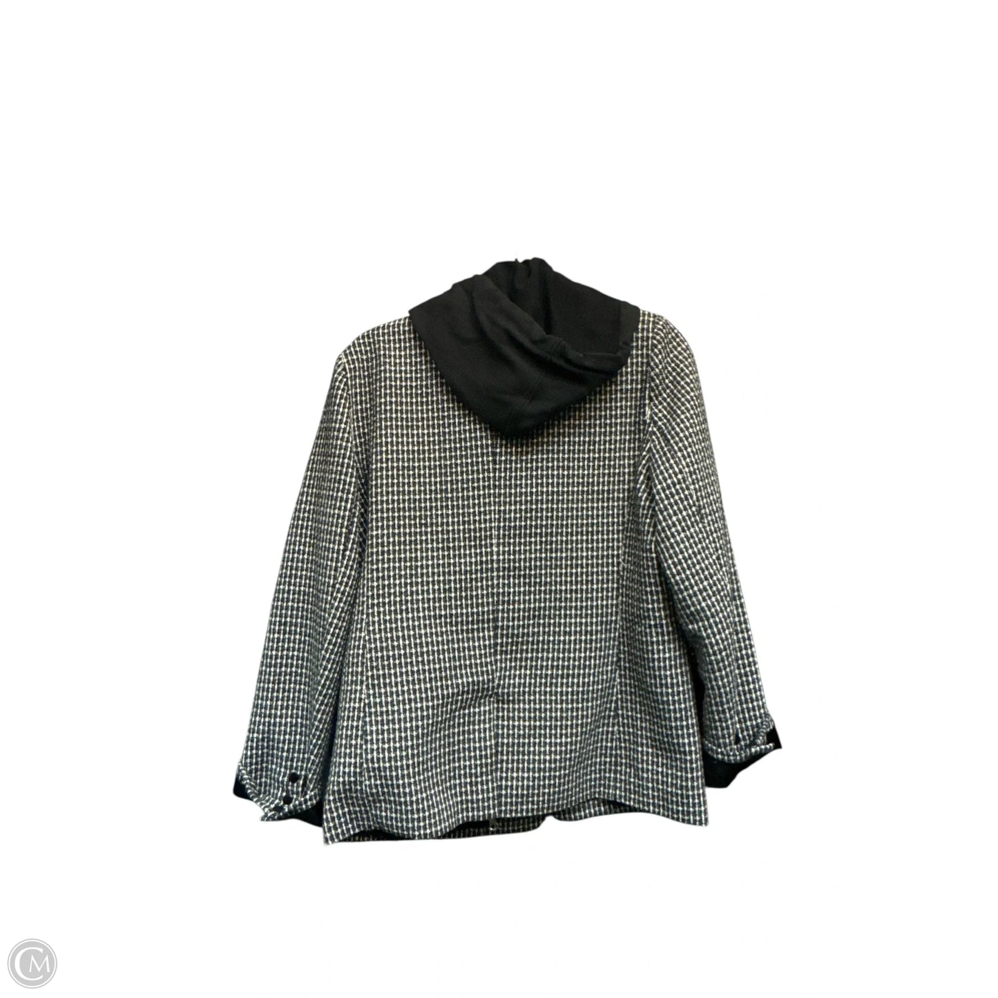 Jacket Other By Elan In Black & White, Size: L