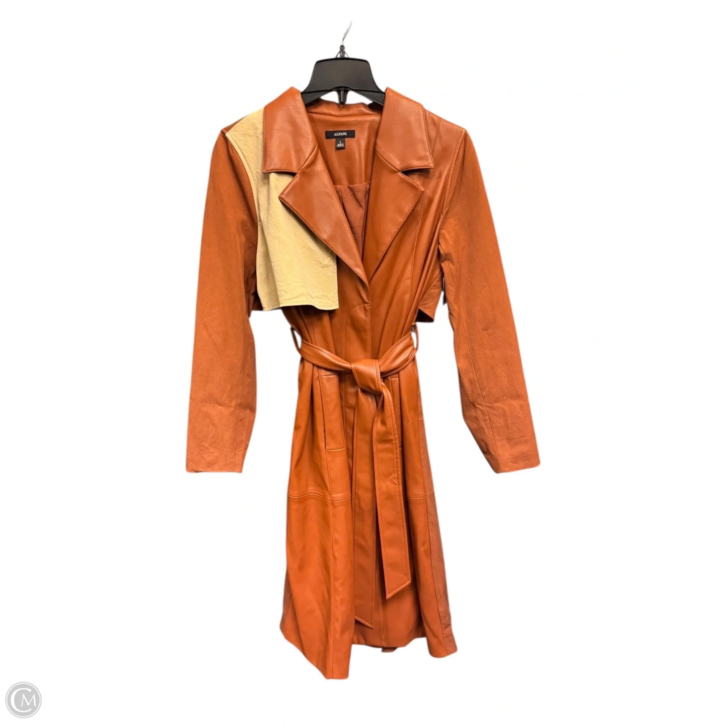 Coat Trench Coat By Alfani In Brown, Size: S