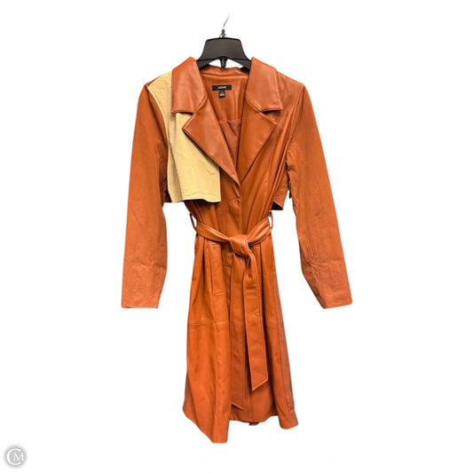 Coat Trench Coat By Alfani In Brown, Size: S