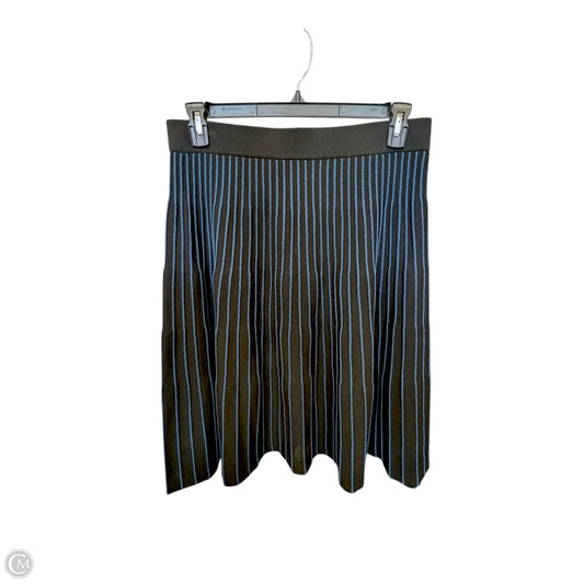Skirt Midi By Anne Klein In Black & Blue, Size: L
