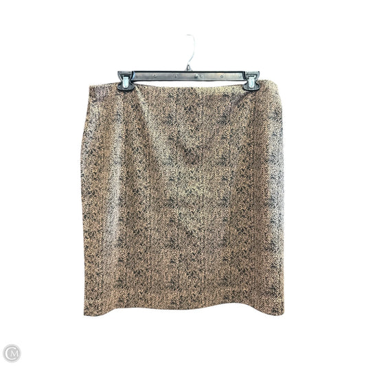 Skirt Midi By Express In Black & Brown, Size: Xl