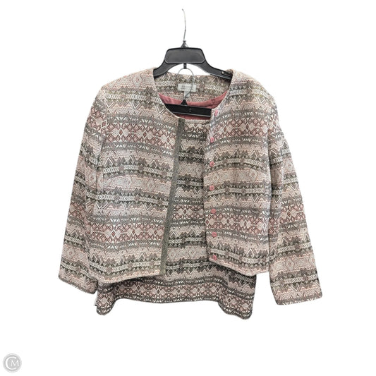 Skirt Set 2pc By Tahari By Arthur Levine In Grey & Pink, Size: 18