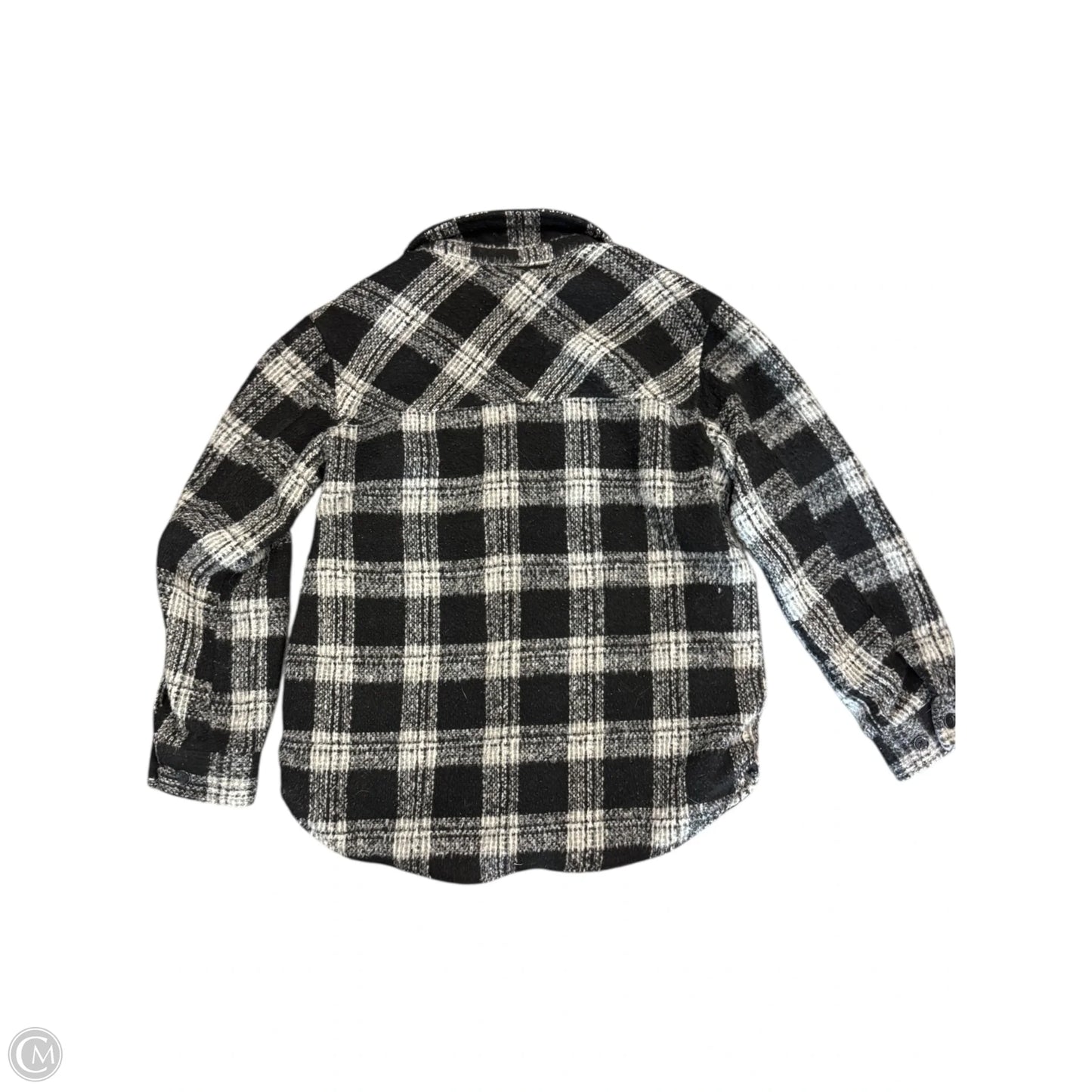 Jacket Shirt By Thread And Supply In Black & Grey, Size: L