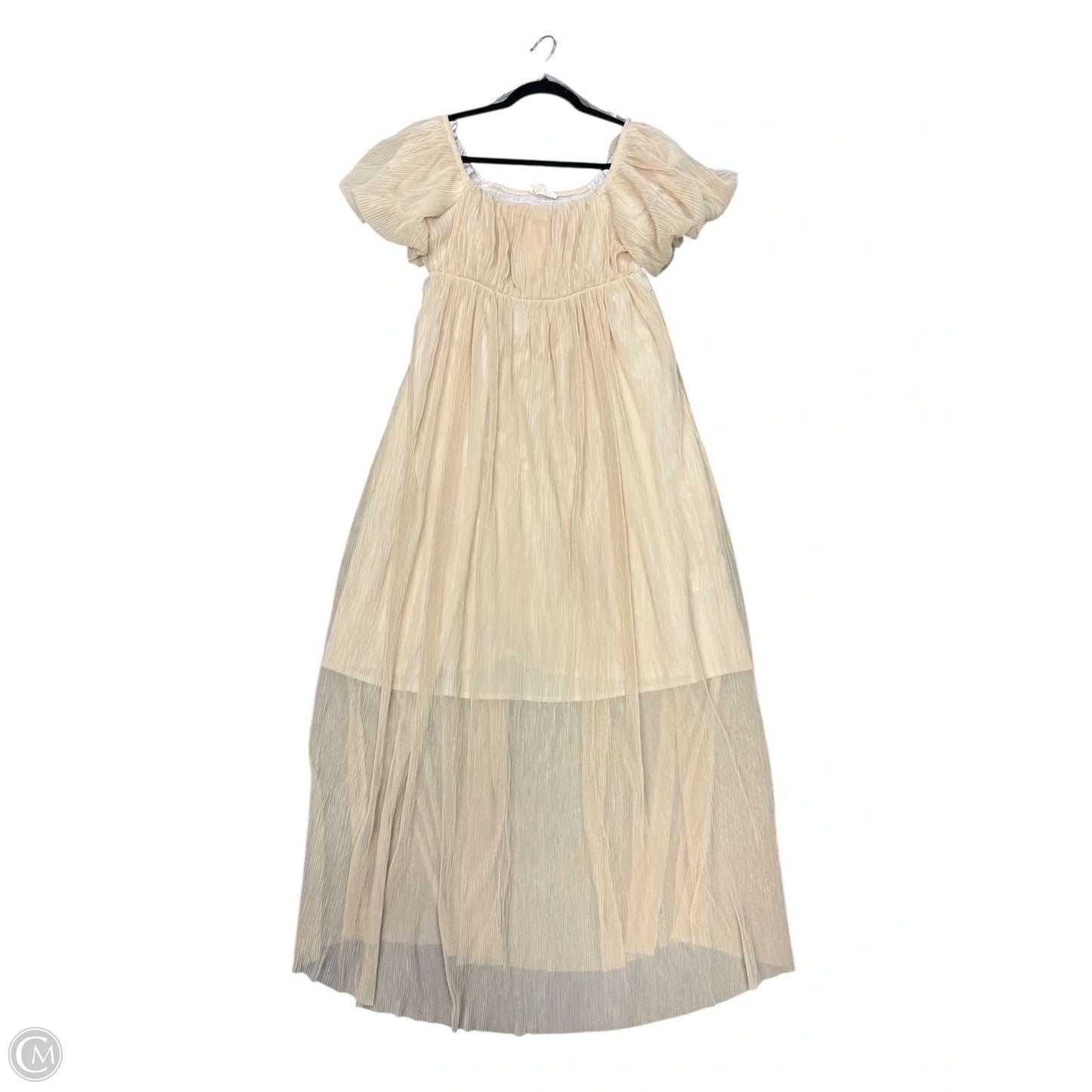 Dress Casual Maxi By Listicle In Cream, Size: L