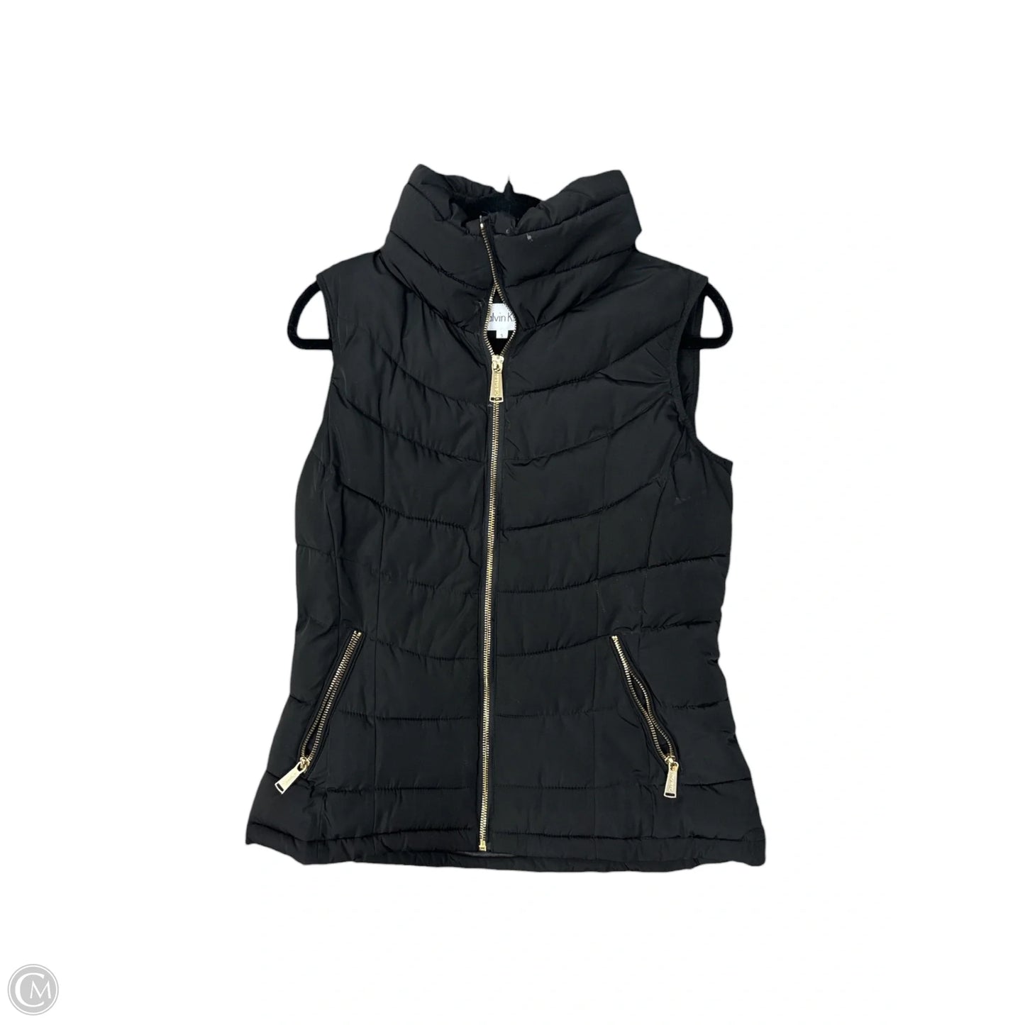 Vest Puffer & Quilted By Calvin Klein In Black, Size: S