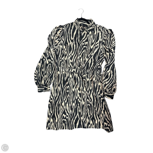 Dress Casual Midi By Who What Wear In Black & Cream, Size: 12