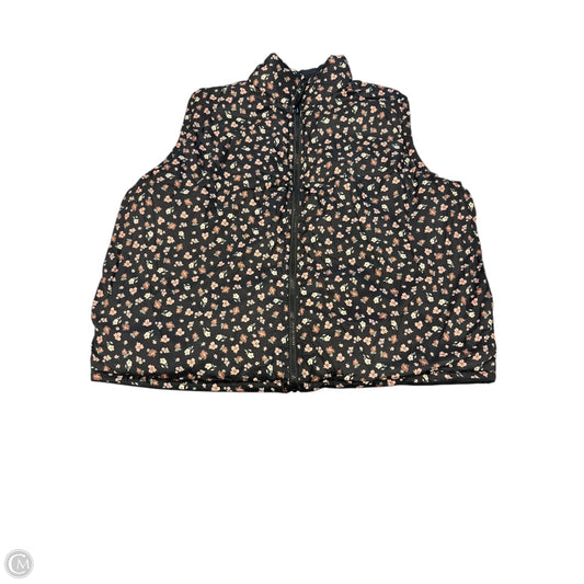 Vest Faux Fur & Sherpa By Clothes Mentor In Black, Size: L