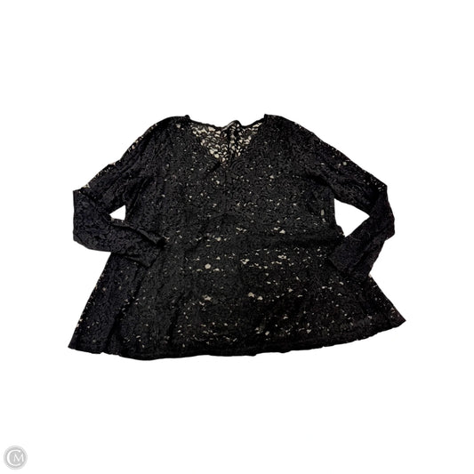 Top Long Sleeve By Lane Bryant In Black, Size: 1x