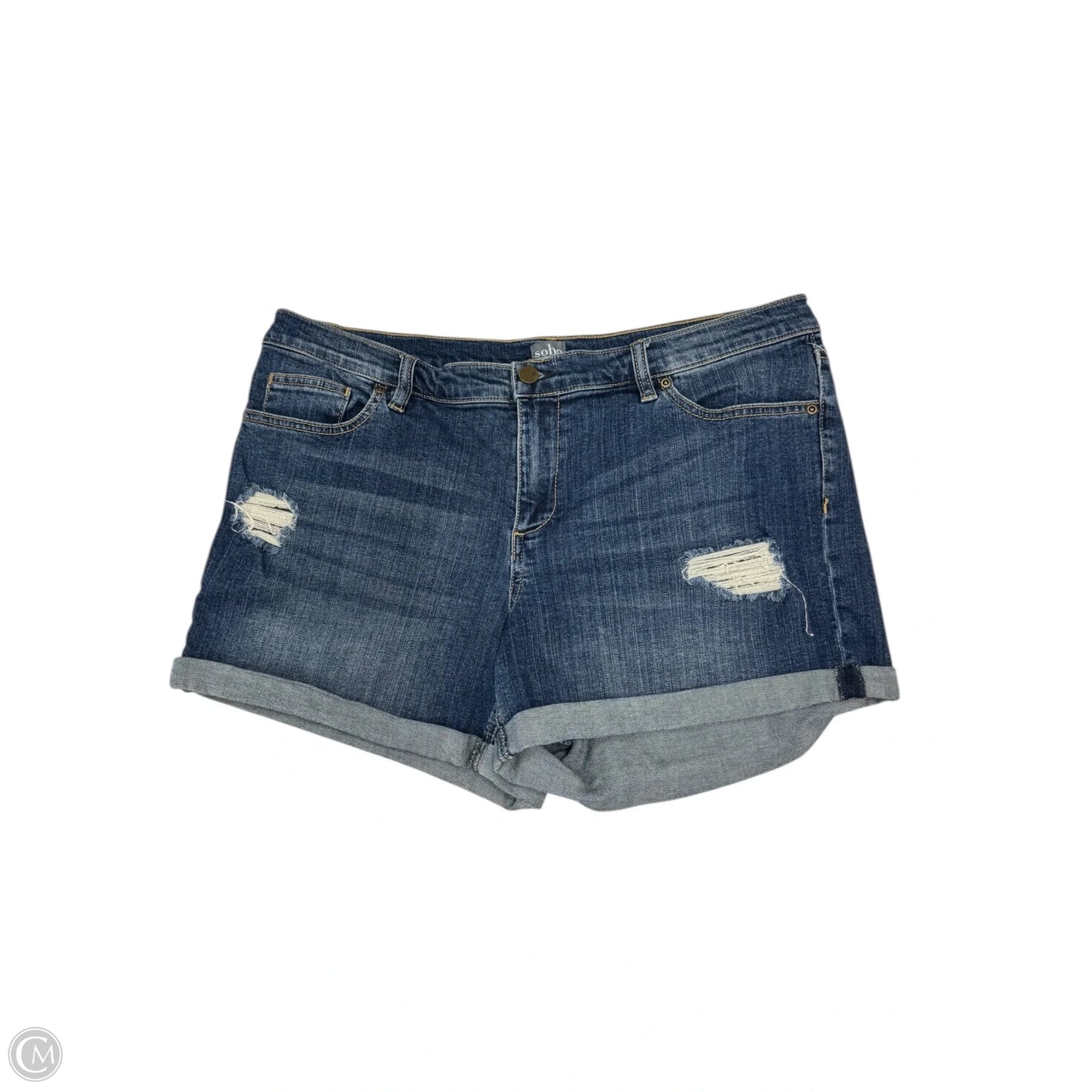 Shorts By Soho Apparel In Blue Denim, Size: 14