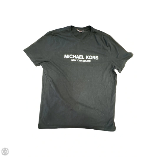Top Short Sleeve Designer By Michael Kors In Black, Size: L