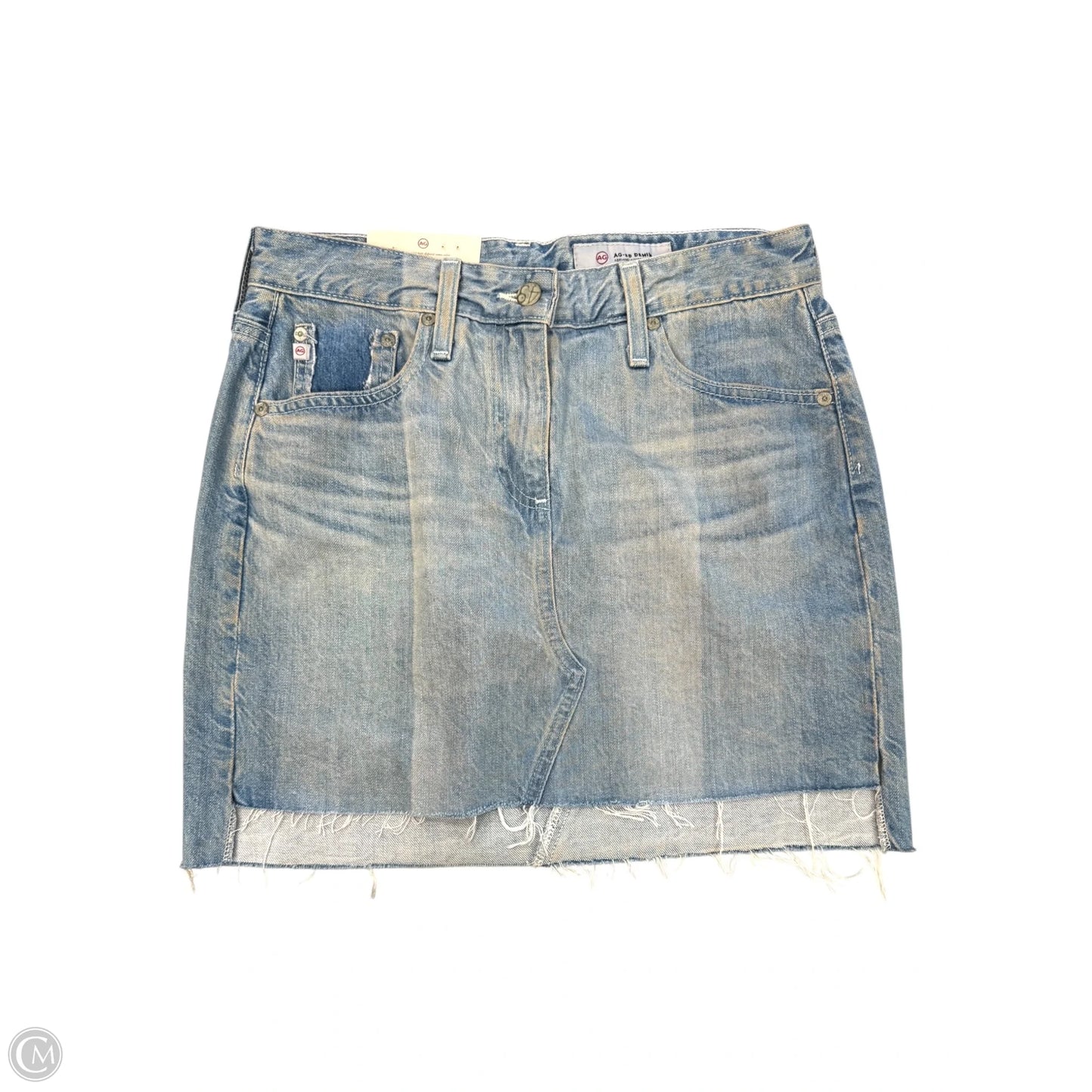 Skirt Designer By Adriano Goldschmied In Blue Denim, Size: 4