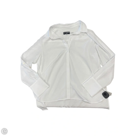 Blouse Designer By Karl Lagerfeld In White, Size: L