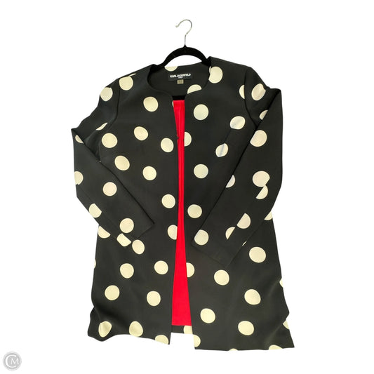 Blazer Designer By Karl Lagerfeld In Polkadot Pattern, Size: S