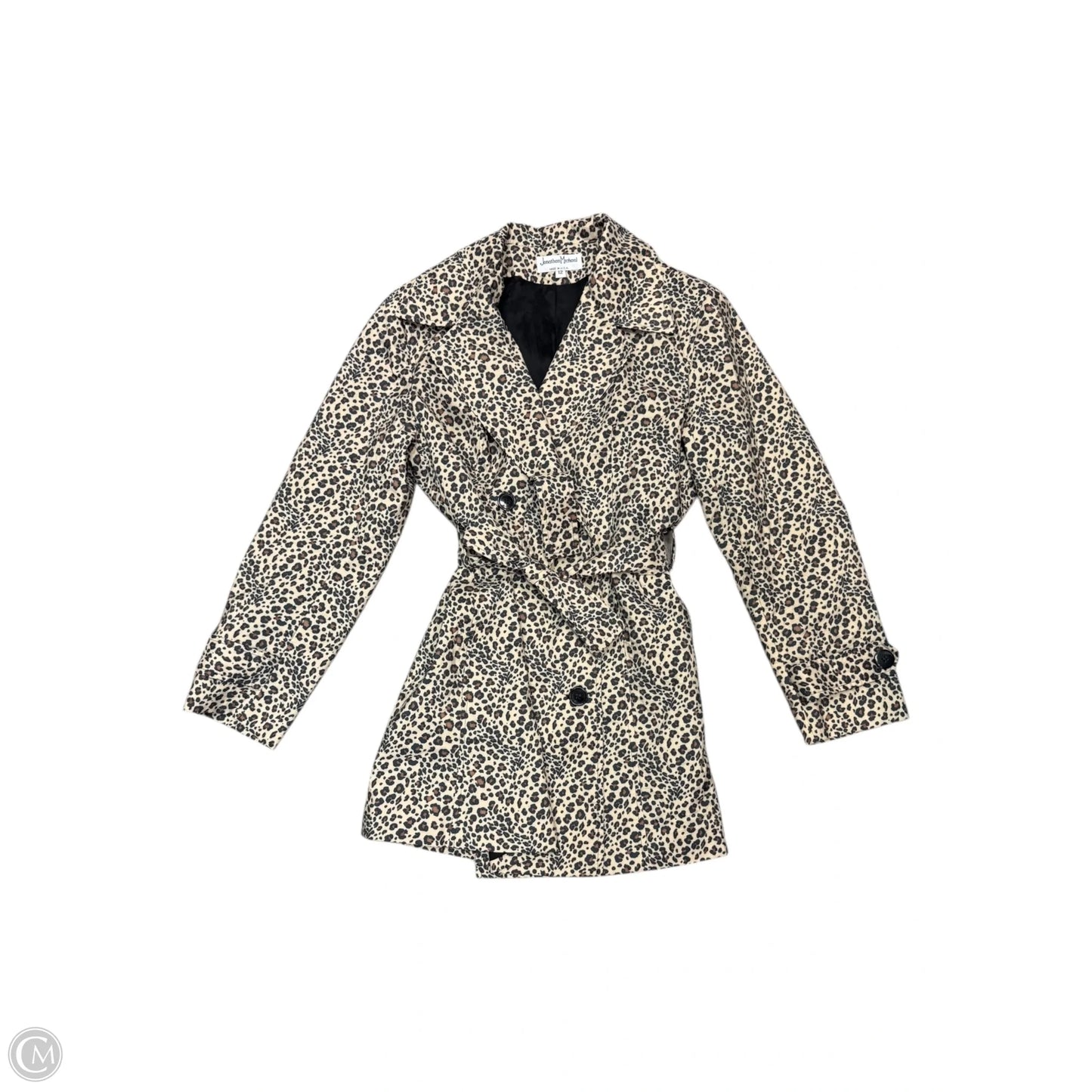 Jacket Windbreaker By Clothes Mentor In Leopard Print, Size: L