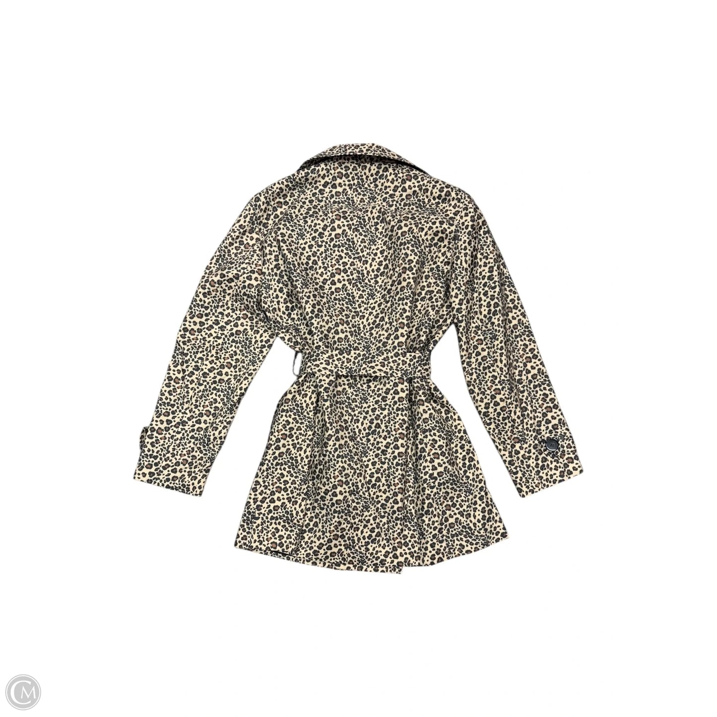 Jacket Windbreaker By Clothes Mentor In Leopard Print, Size: L