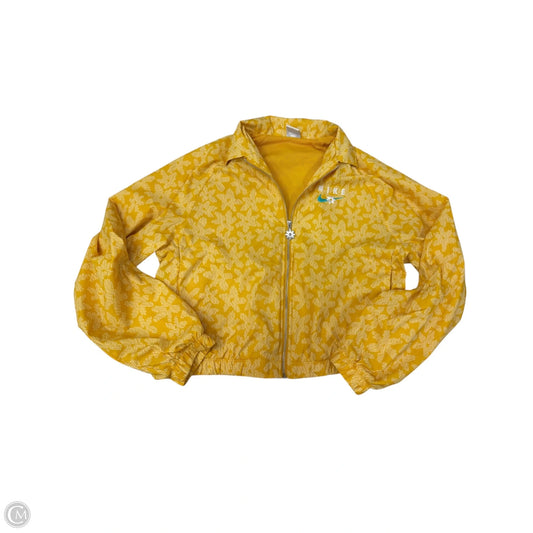 Jacket Windbreaker By Nike In Yellow, Size: S