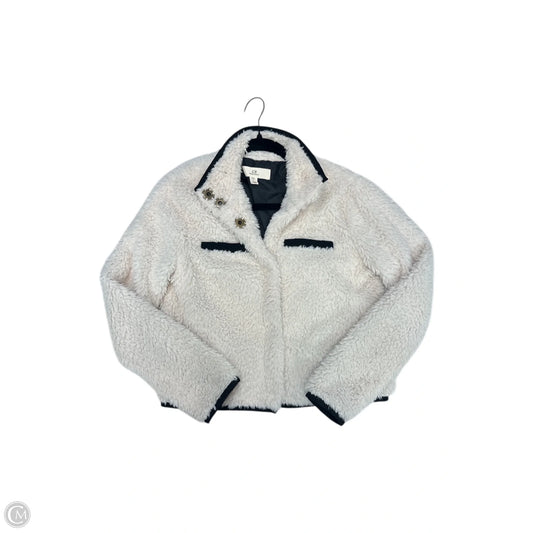 Jacket Faux Fur & Sherpa By Thread And Supply In Cream, Size: S
