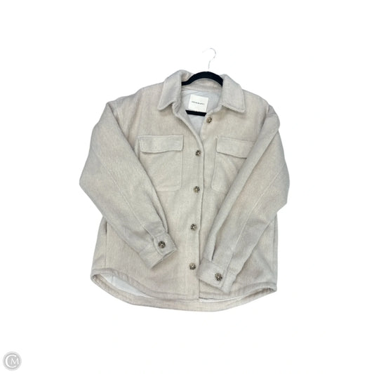 Jacket Shirt By Thread And Supply In Beige, Size: M