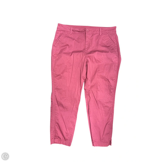 Pants Cropped By Eddie Bauer In Pink, Size: 16