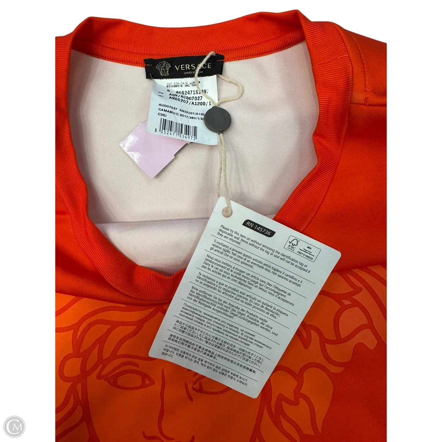 Sweater Luxury Designer By Versace In Orange