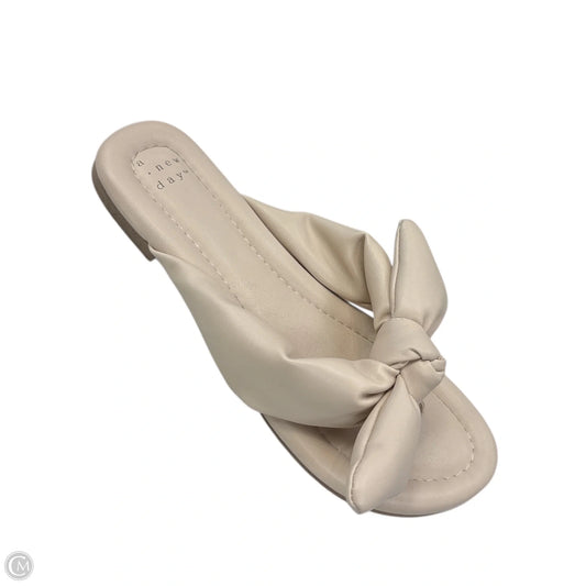 Sandals Flip Flops By A New Day In Tan, Size: 8