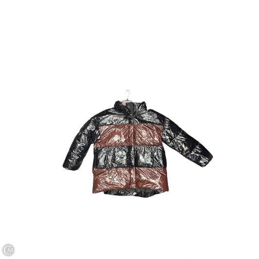 Coat Puffer & Quilted By Badgley Mischka In Black & Brown, Size: Xl