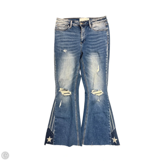 Jeans Flared By Clothes Mentor In Blue Denim, Size: 8