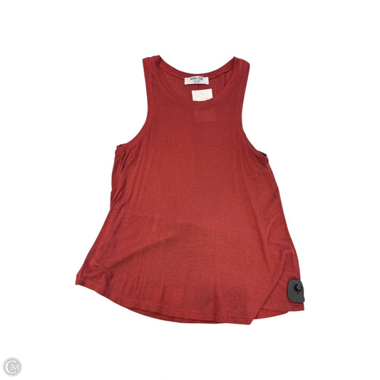 Top Sleeveless By Double Zero In Orange, Size: M