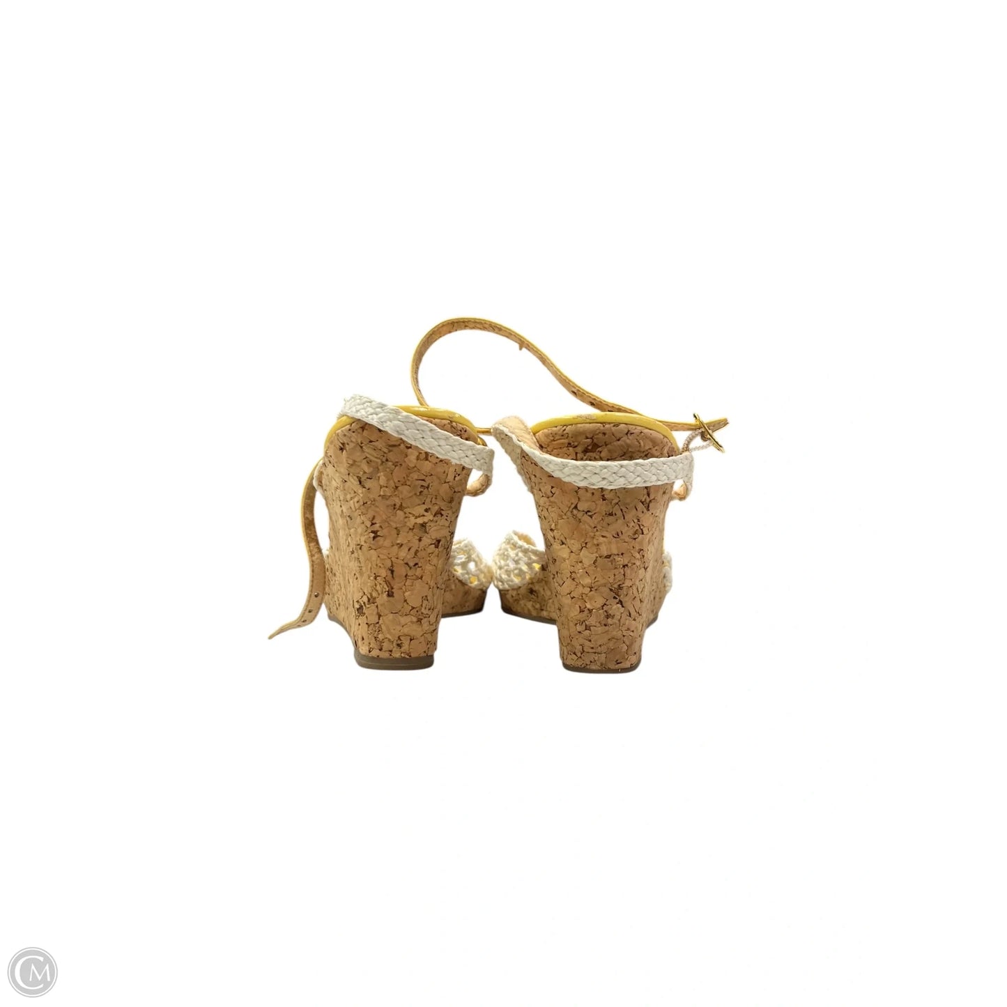 Sandals Heels Wedge By Ann Taylor In Yellow, Size: 6