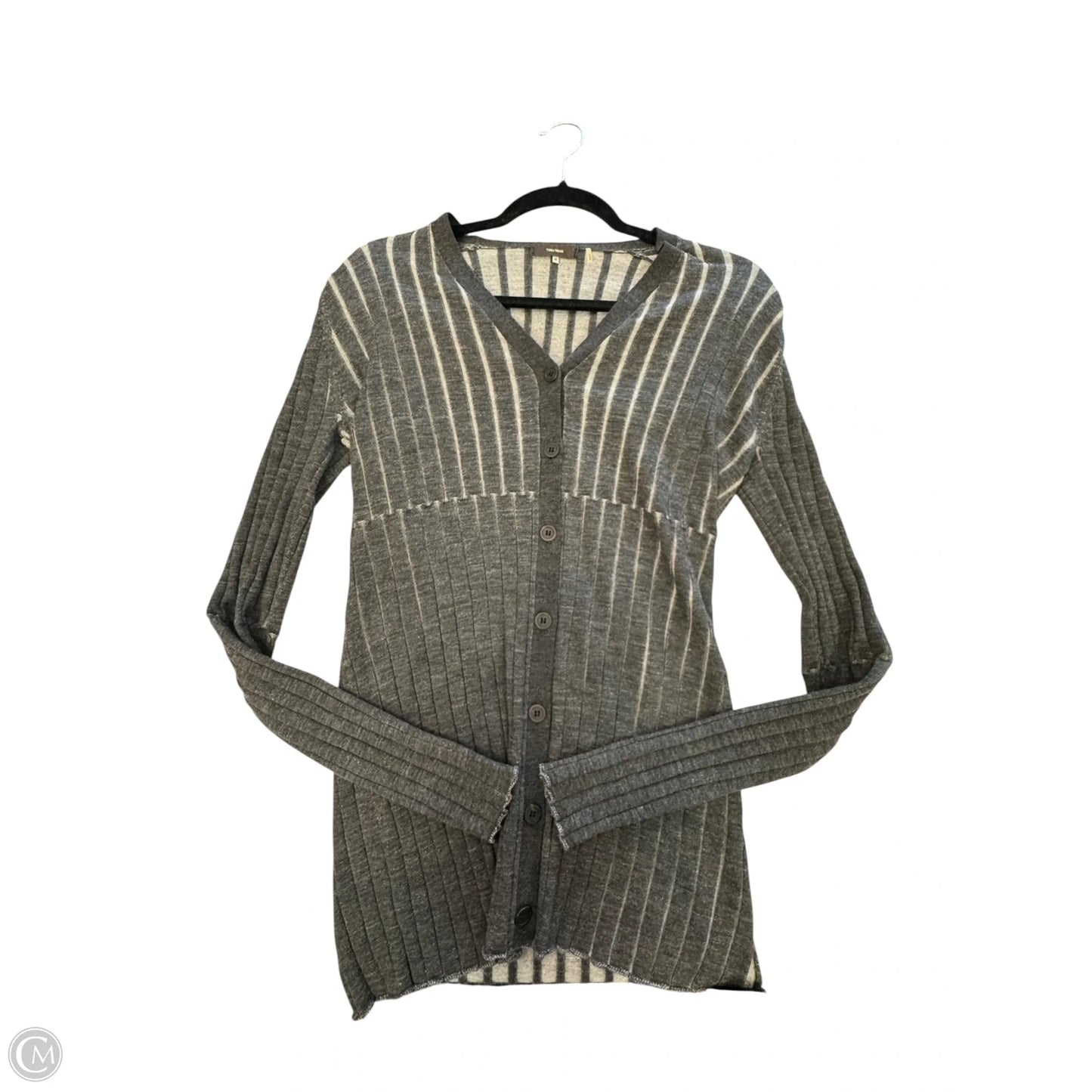 Cardigan Designer By Vera Wang In Grey, Size: M