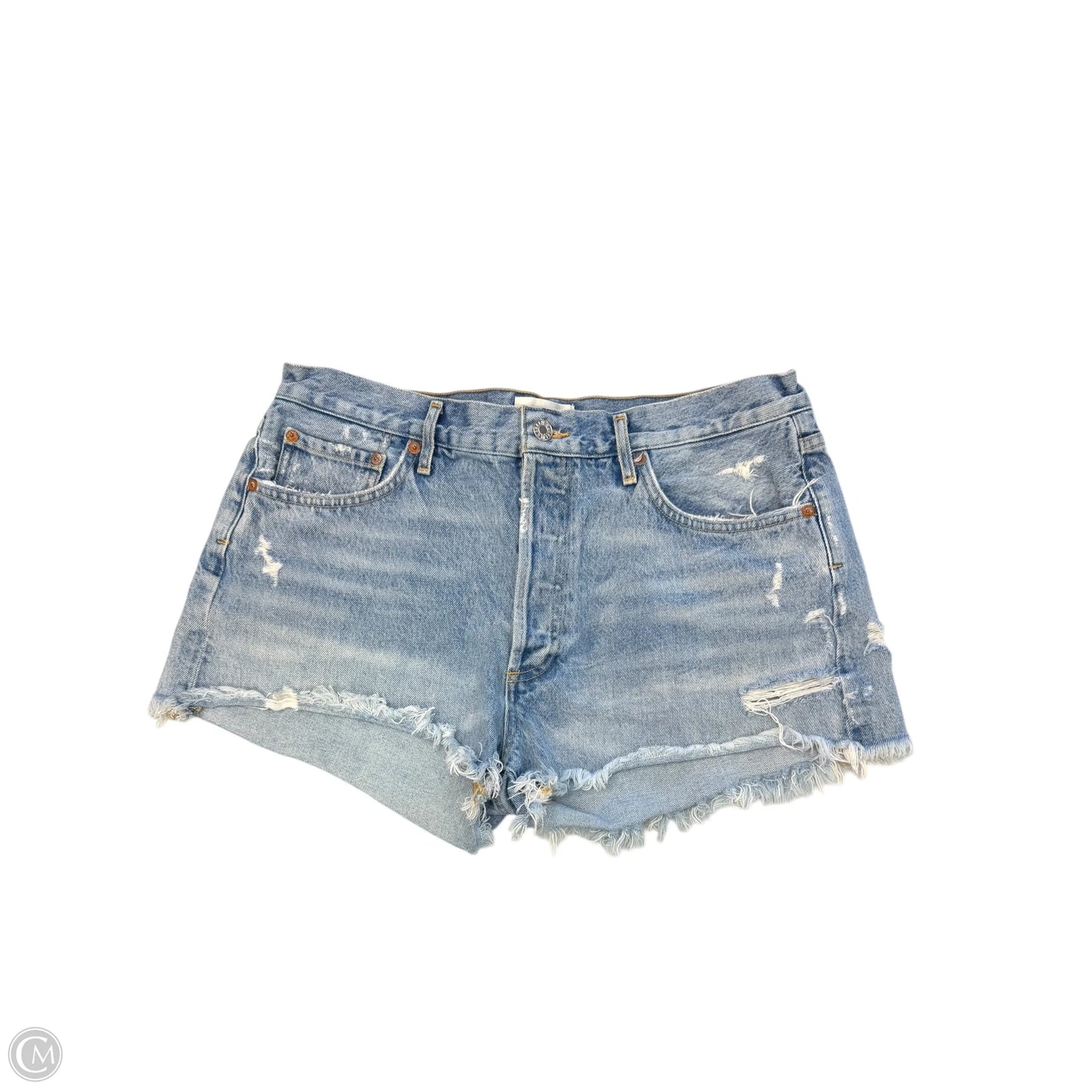 Shorts Designer By Agolde In Blue Denim, Size: 10